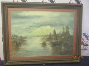 lot 237 image: VINTAGE FRAMED PAINTING SIGNED WILLETA BOLINGER&nbsp