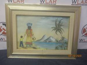 lot 240 image: VINTAGE FRAMED PAINTING SIGNED WILETA BOLINGER&nbsp