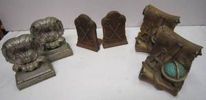 lot 424 image: 3 Sets of Bookends