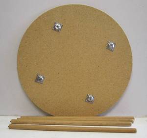 lot 435 image: 30 Diameter Wood Table w Removable Legs