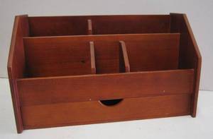 lot 446 image: Solid Wood Desk Organizer