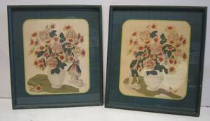 lot 621 image: Pair of Bernard prints in teal frames