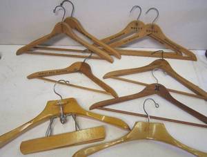 lot 630 image: Branded wooden hangers