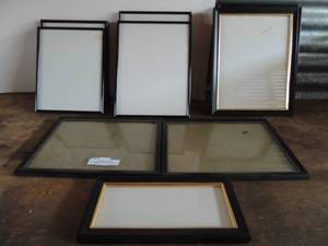 lot 162 image: Glass frames 5x7  2 count,  10x5, and 8x10 7count