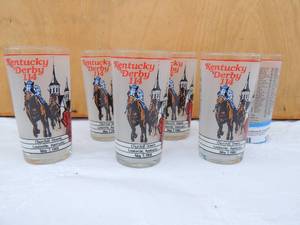 lot 134 image: Kentucky derby glass series all 5.25 1988 114th x 6