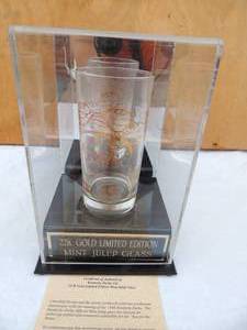 lot 136 image: Kentucky derby glass 22k gold limited edition mint julep in case may 5th 2001 127th