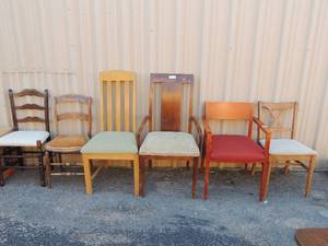 lot 224 image: 6 various types of kitchen chairs