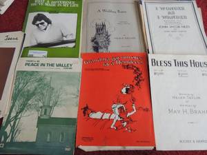 lot 38 image: MUSIC BOOKS - SHEET MUSIC LOOSE MUSIC - MILLSAP, WEDDING PRAYER, ICE CASTLE, JAWS PLUS