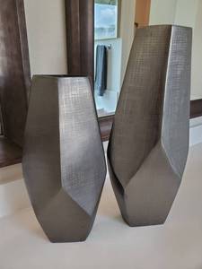 lot 63 image: Pair of Metallic Ceramic Vases