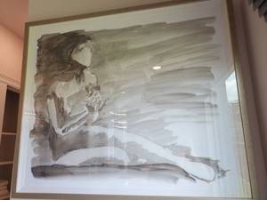 lot 69 image: Framed with Glass Giclee on Paper Sepia Figure