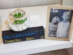 lot 77 image: Frame, Faux Succulent & Books