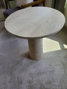 lot 79 image: Solid Stone Round Side Table