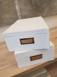 lot 150 image: 2 Large Storage Boxes from Hearth to Hand with Magnolia