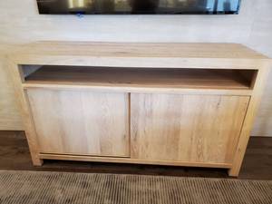 lot 156 image: Bassett Blonde Wood Media Center