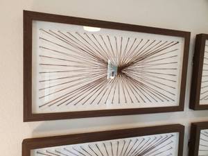 lot 30 image: Brown String Art Framed with Glass