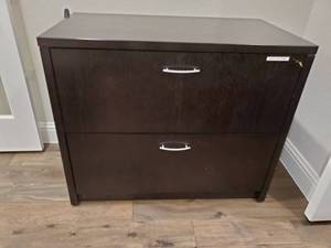 lot 128 image: Wood File Cabinet by Indiana Furniture
