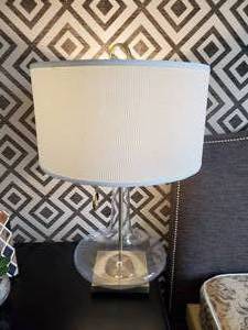 lot 195 image: Stein World Eden Glass Lamp with Metal Base
