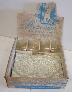 lot 642 image: Federal Glass Homestead snack sets