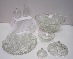 lot 753 image: Lot of Anchor Hocking Star & Fan Glassware