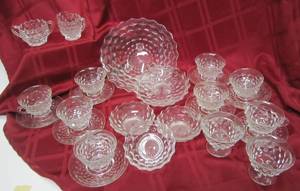 lot 757 image: Lot of Diamond Pattern Glassware