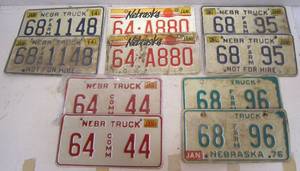lot 810 image: Lot of Nebraska License Plates