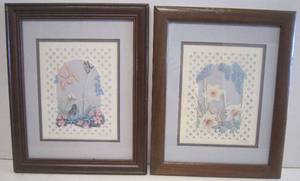 lot 813 image: 2 Framed &amp Matted Wall Art Pieces by D.S. Eavenson