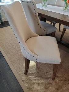 lot 32 image: Six Dining Chairs with Nail Head Trim