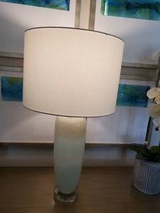 lot 72 image: Glass Table Lamp with Acrylic Base