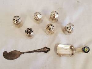 lot 4 image: Sterling Silver Salt & Pepper Shakers & More