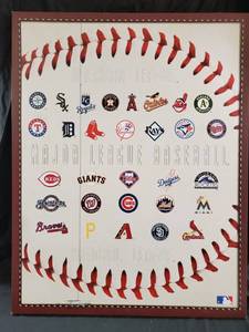 lot 108 image: Official Major League Baseball Print on Canvas