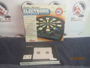 lot 305 image: ELECTRIC DART BOARD WITH CRICKET &amp I HOME NOTE BOOK COOLING PAD&nbsp