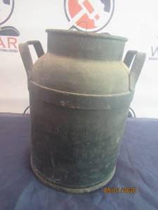 lot 57 image: 12 ANTIQUE MILK CANISTER WITH HANDLES&nbsp