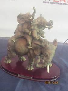 lot 58 image: THE CROSA COLLECTION ELEPHANT STATUE&nbsp