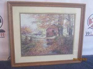 lot 104 image: RUSTIC BARN FARM HOUSE FRAMED WALL ART SIGNED &amp DATED&nbsp&nbsp-BY&nbsp LEE K&nbsp PARKINSON 90