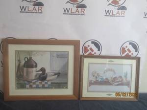 lot 110 image: TOTAL OF 2 WALL FRAMED ART PRINTS -2 DUCK&nbsp DECOY BY RUANE MANNING&nbsp&nbsp- HOMCO ART PRINT BY LAMB SHANNON&nbsp