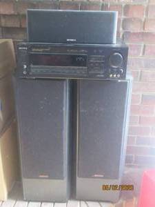 lot 123 image: SONY AUDIO VIDEO CONTROL CENTER WITH OPTIMUS SPEAKER &amp 2 VENTURI SPEAKERS&nbsp