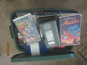 lot 155 image: GENEROUS AMOUNT OF VHS TAPES&nbsp-TOTE INCLUDED&nbsp