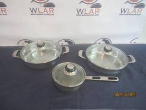 lot 235 image: 6 PC ONEIDA STAINLESS STEEL&nbsp COOKWARE&nbsp