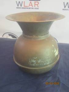 lot 259 image: VINTAGE UNION PACIFIC RAILROAD BRASS VASE&nbsp