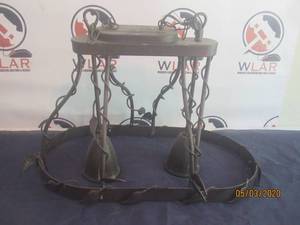 lot 282 image: VINTAGE CEILING&nbsp 2 -&nbsp LIGHT FIXTURE WITH FORGED LEAVES&nbsp