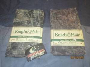lot 315 image: TOTAL OF 2&nbsp NEW&nbsp KNIGHT &amp HALE CAMO BLIND MATERIAL&nbsp&nbsp- 12 X 56&nbsp EACH PACK&nbsp