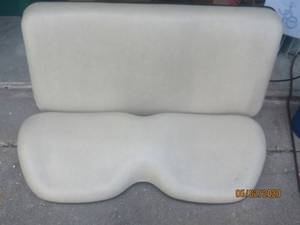 lot 192 image: 2 PC STONE BEIGE GOLF CART SEAT BOTTOM &amp SEAT BACK&nbsp