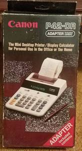 lot 33 image: CANON P42-DR MINI DESKTOP CALCULATOR (NEW IN BOX)