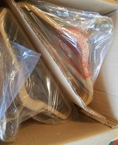 lot 43 image: BOX LOT OF NEW CLOTHES HANGERS