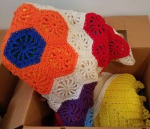 lot 98 image: LOT OF CROCHETED ITEMS