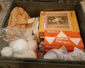 lot 114 image: LOT OF LATCH HOOK KITS AND ASSORTED ACCESSORIES