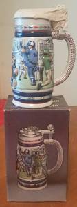 lot 153 image: VINTAGE AVON GREAT AMERICAN BASEBALL CERAMIC STEIN (NEW IN BOX)
