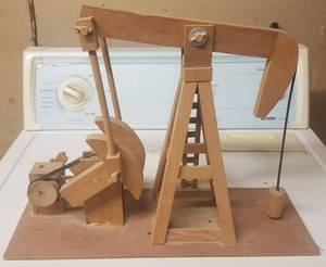 lot 161 image: WOODEN OIL WELL MODEL
