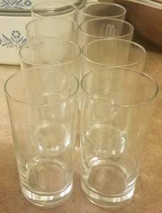 lot 174 image: LOT OF 8 MONOGRAMMED GLASSES