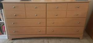 lot 201 image: ASHLEY FURNITURE DRESSER WITH MIRROR